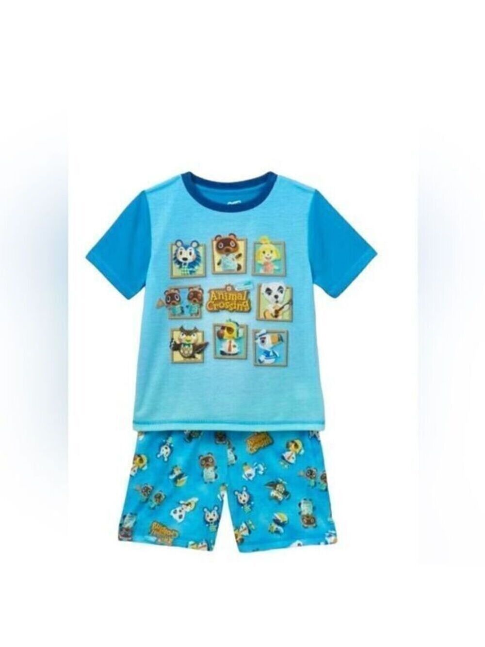 Animal Crossing Blue Boys' XL 14/16 2pc NEW